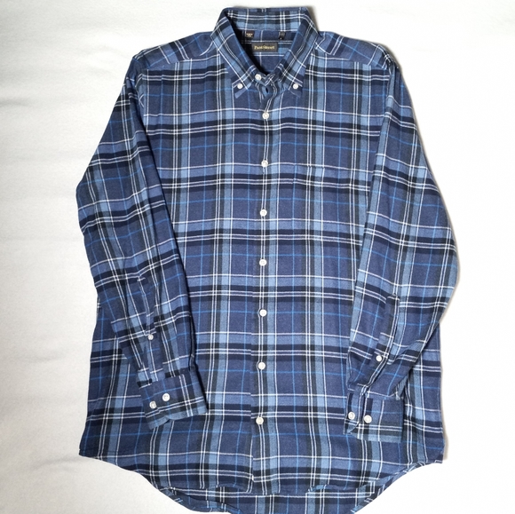 Paul Stewart button flannel shirt men's size Large made in Italy - Picture 6 of 8